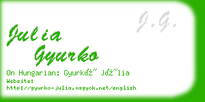 julia gyurko business card